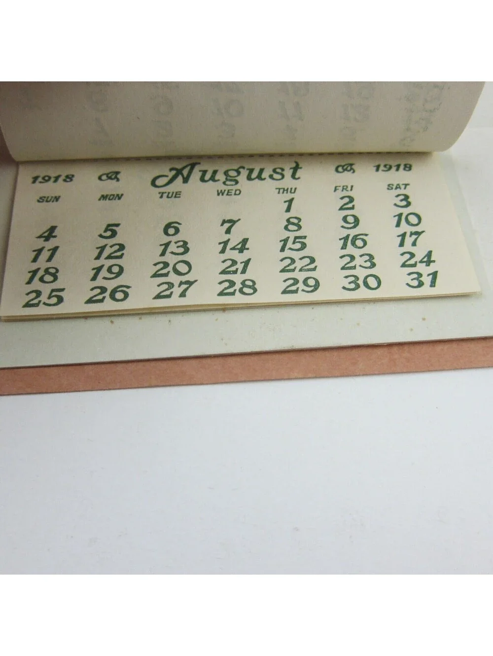 1918 Advertising Calendar Victorian Woman FW Ulmer Groceries Ft. Recovery Ohio
